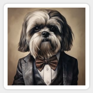 Shih Tzu Dog in Suit Sticker